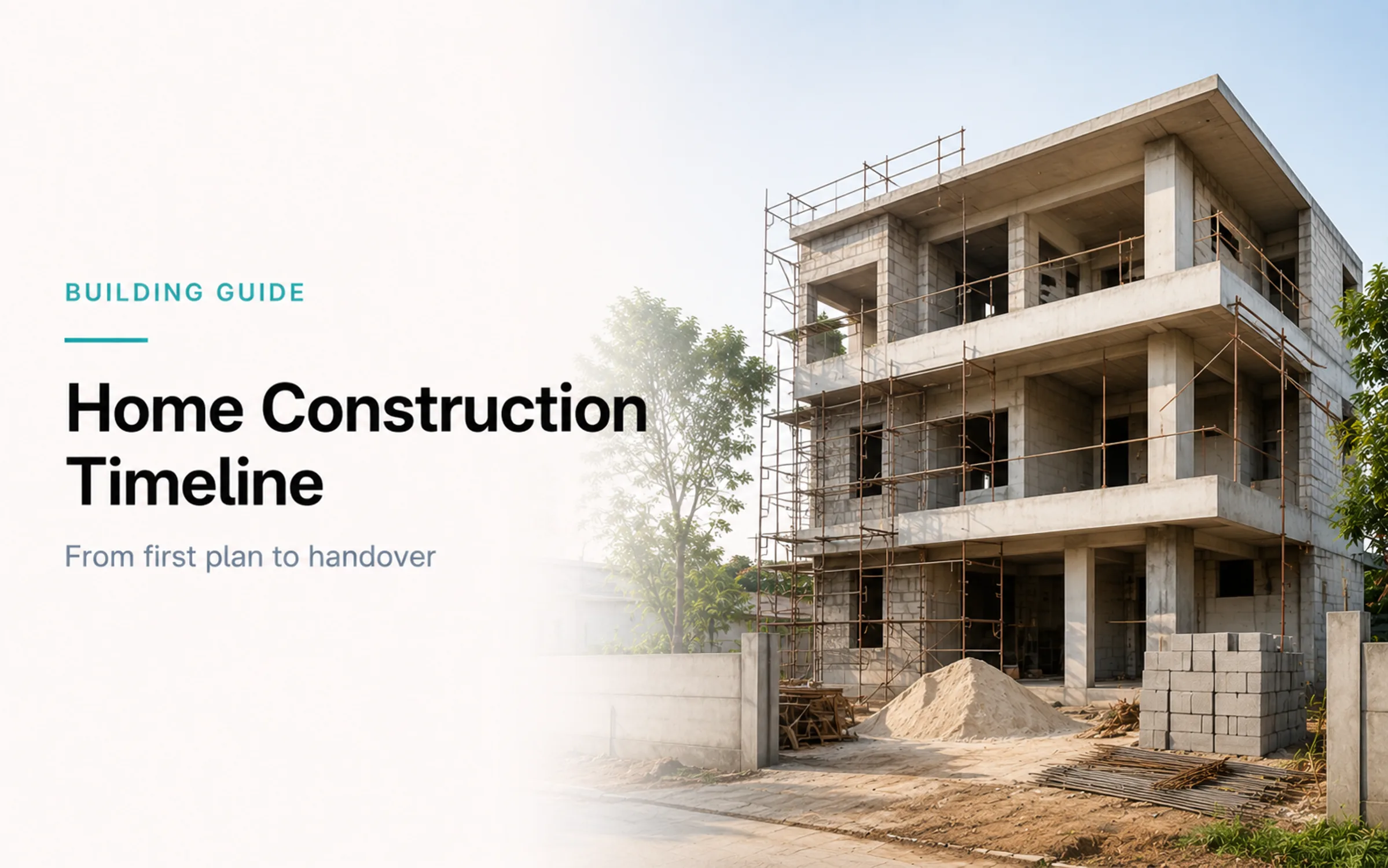 Home Construction Timeline, building guide cover