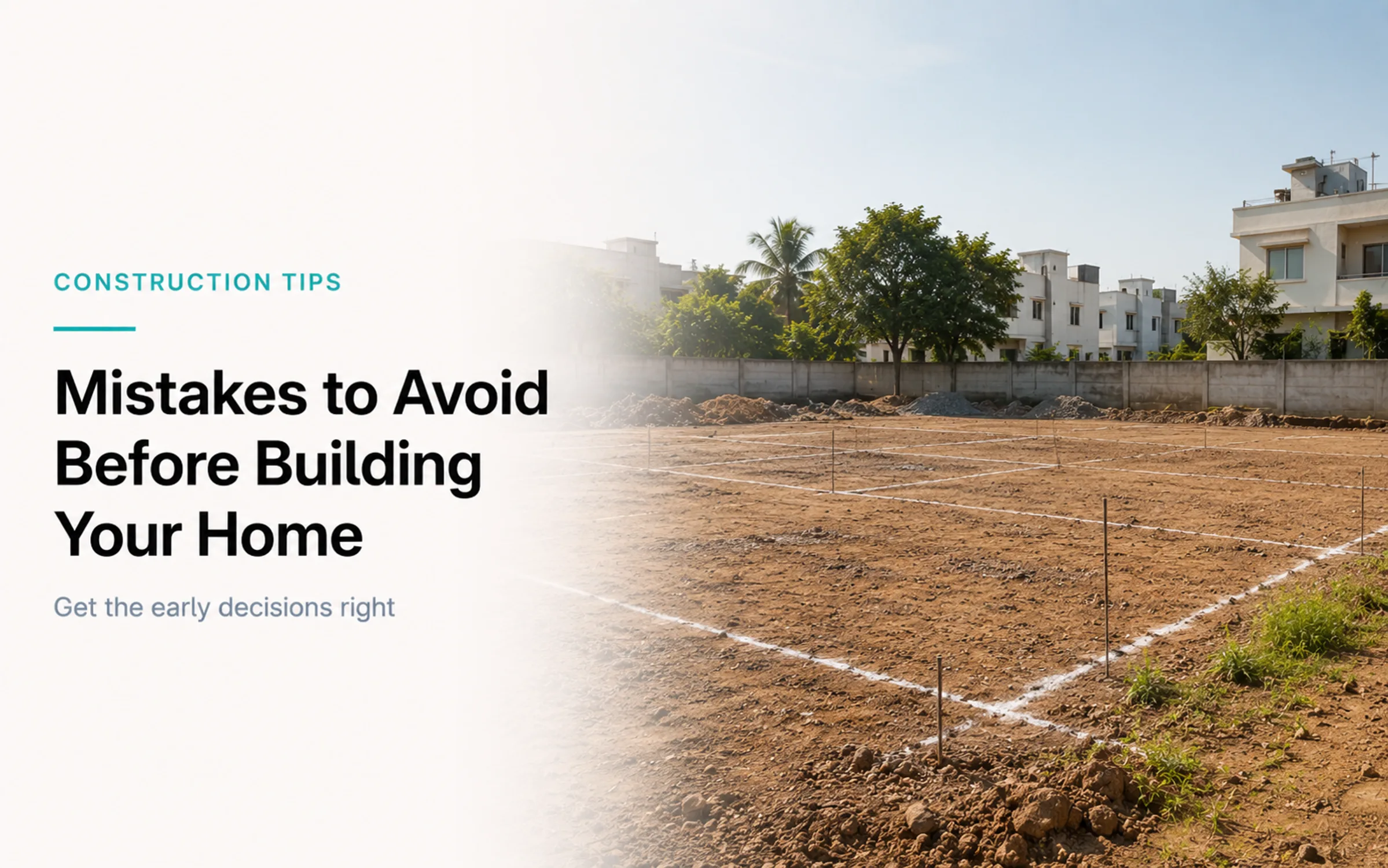 Mistakes to Avoid Before Building Your Home, construction tips cover
